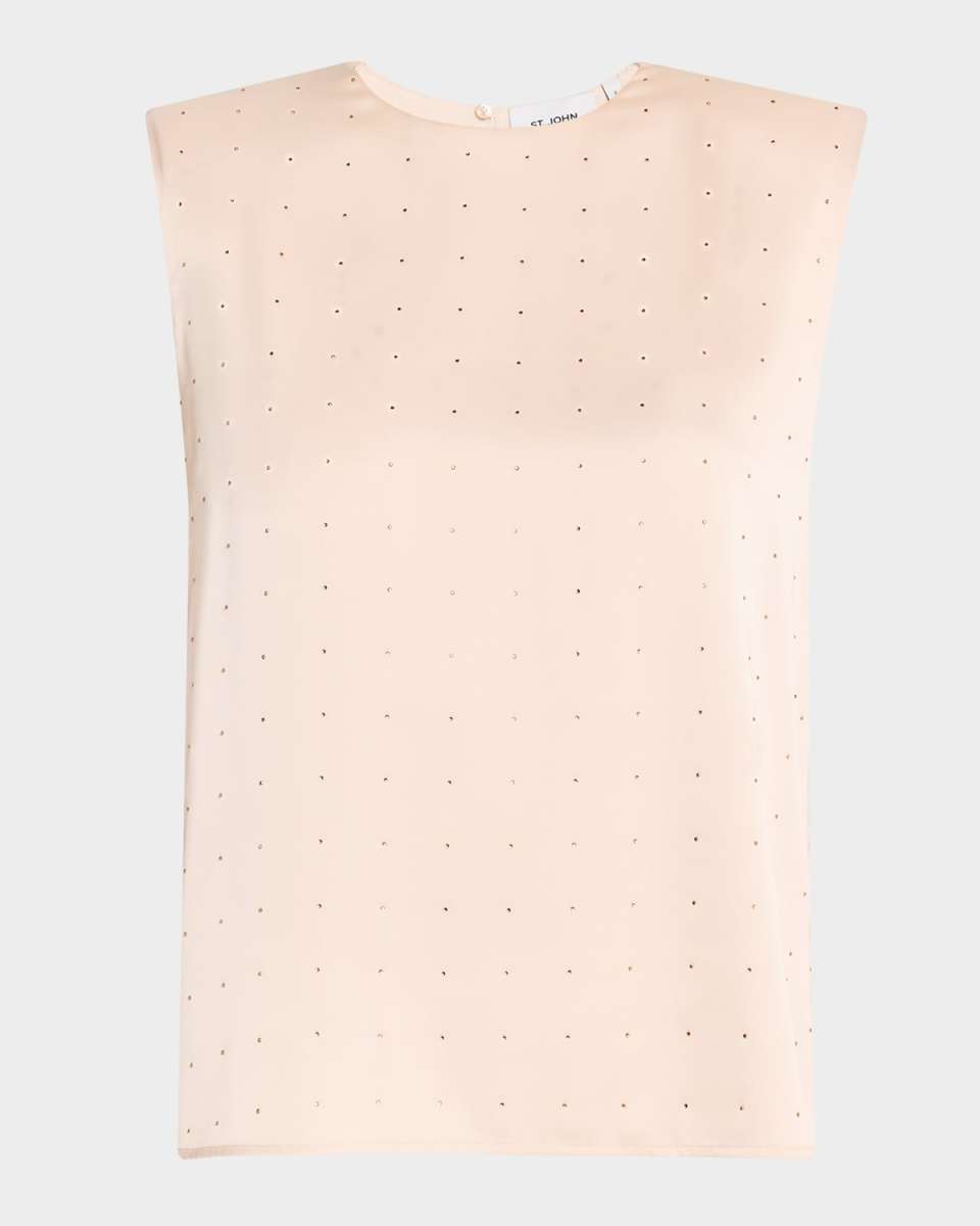 Crystal Embellished Jersey Top